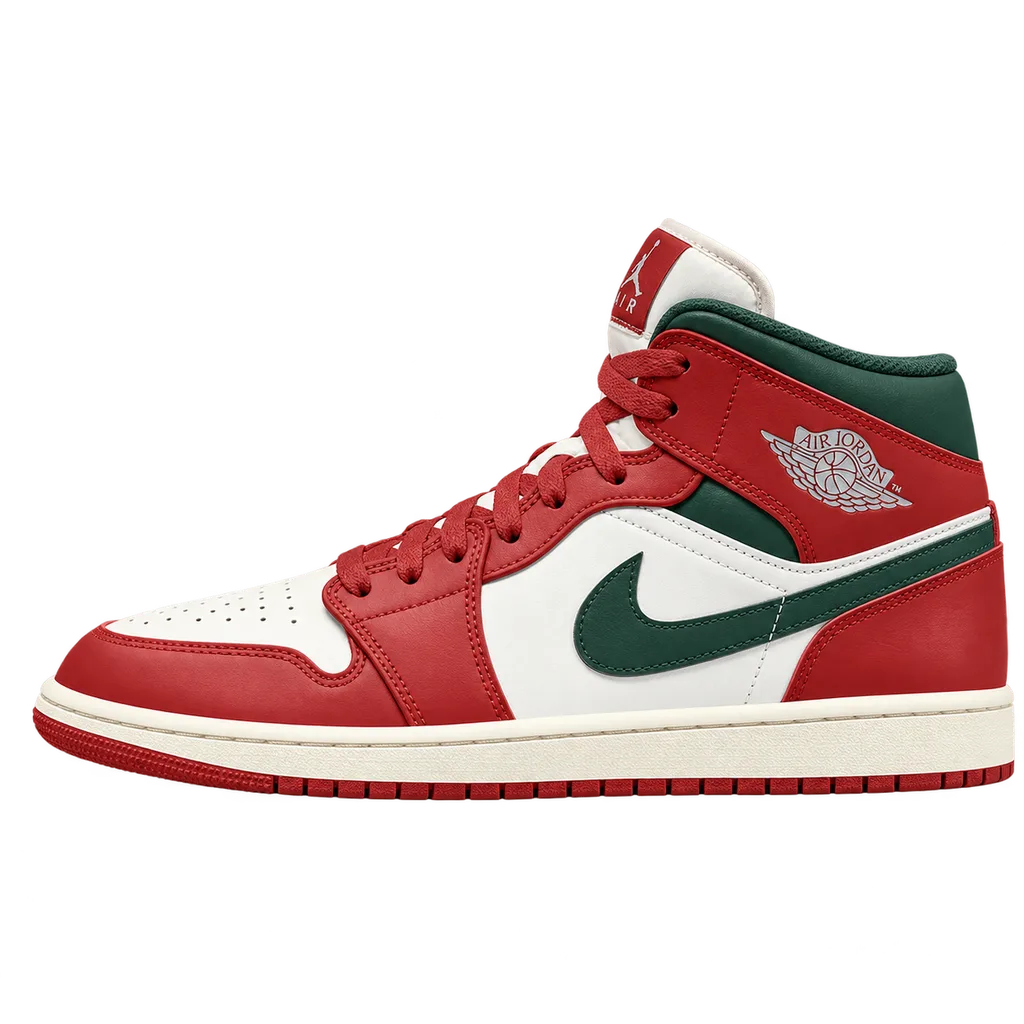 Air Jordan 1 High — Sail / Midnight Green / Pure Platinum-Coloured / Redstone